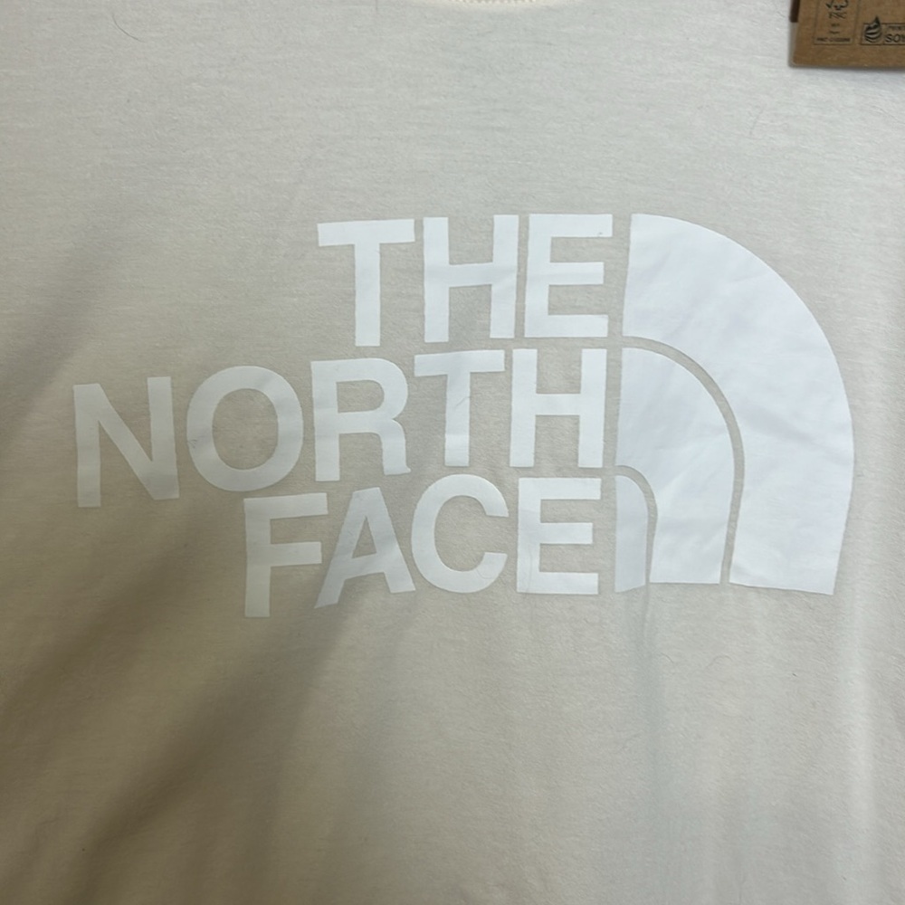 The North Face half dome crop T-shirt size large cream short sleeve cotton NWT - Picture 4 of 8